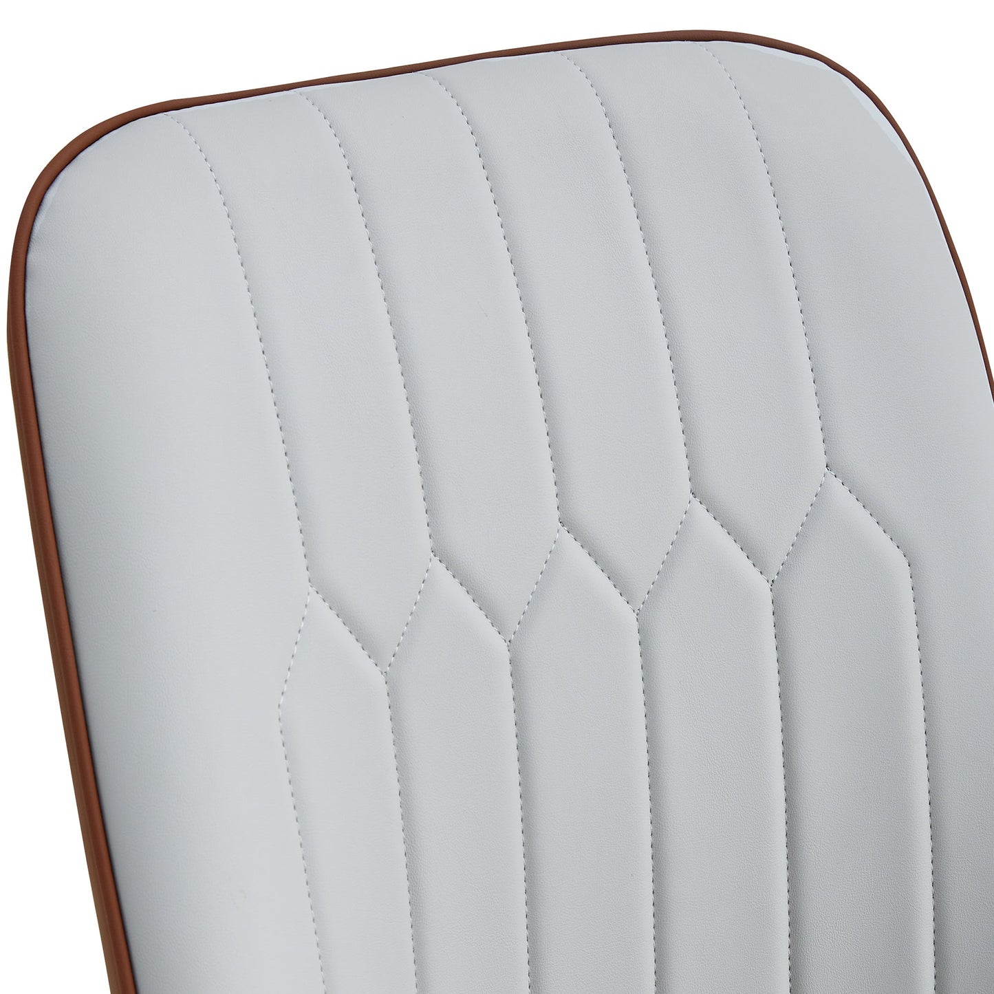 Modern Light Gray and Brown Dining and Living Room Chairs with PU