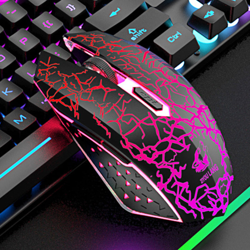 87 Keys RGB Lighting Wireless Mechanical Gaming Keyboard and Mouse Set_14