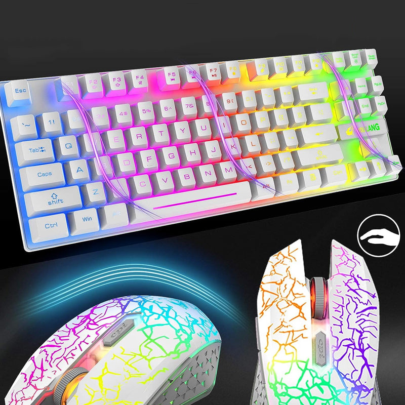87 Keys RGB Lighting Wireless Mechanical Gaming Keyboard and Mouse Set_6