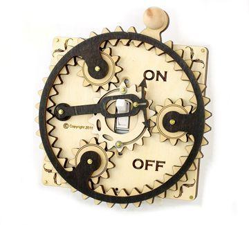 Switch plate clock and gears