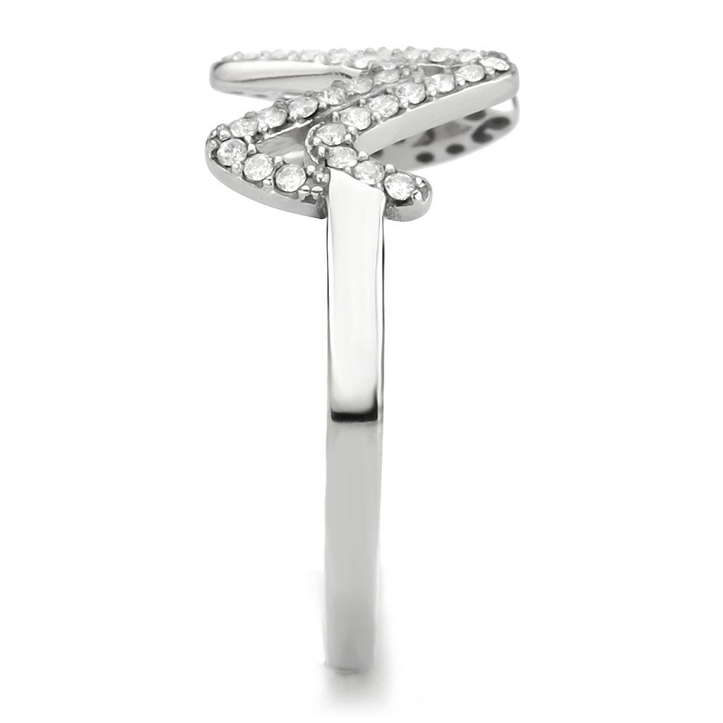 Gemstones Stainless Steel Ring with AAA Grade Cubic Zirconia Gem Stone