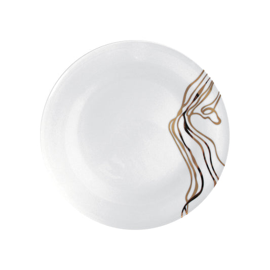 Fiume D'Oro 24-piece Dinner Setting - French porcelain with gold detail