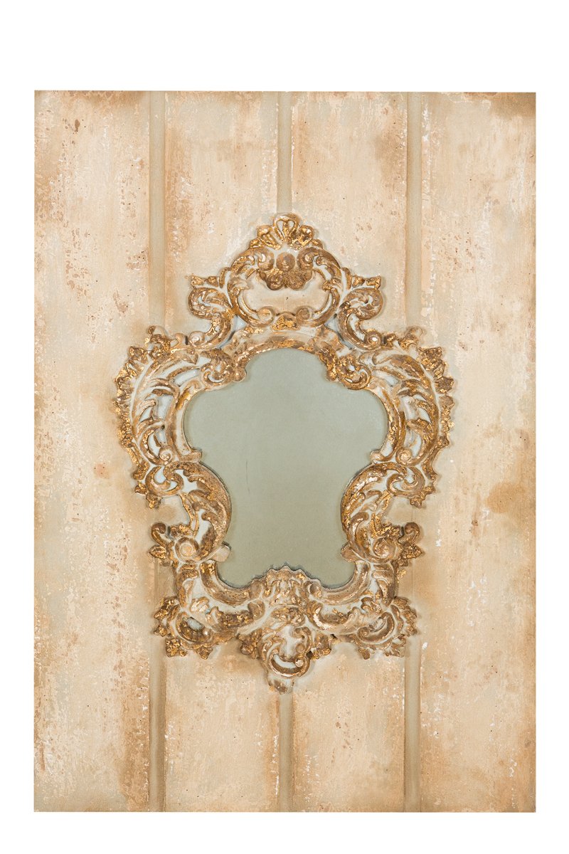 Etched mirror glam antique style