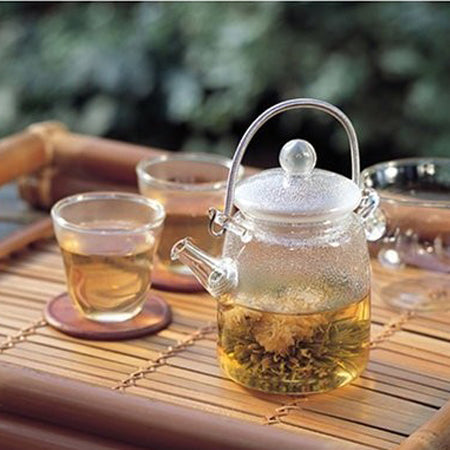 Hario Asian Teapot - Japanese Glass Teapot with Removable Strainer