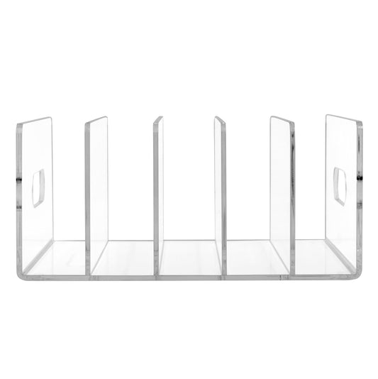 Desk organizer. Acrylic Clutch Divider & Collator - Clear Organizer for Closet & Office by Horderly