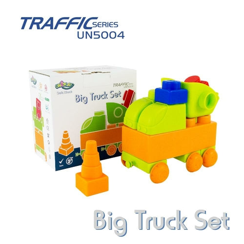 Big Truck Set - Uniplay Soft Building Blocks - Traffic Series