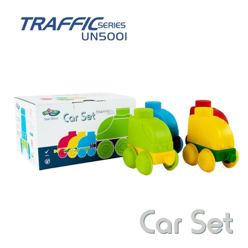 Uniplay Soft Building Blocks - Traffic Series - Car Set