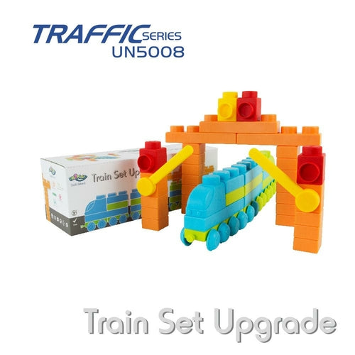 Uniplay Soft Building Blocks - Traffic Series - Train Set-up