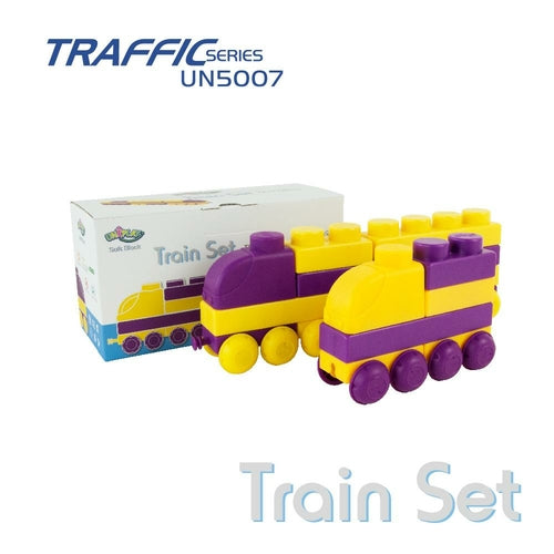 Uniplay Soft Building Blocks - Traffic Series - Train Set