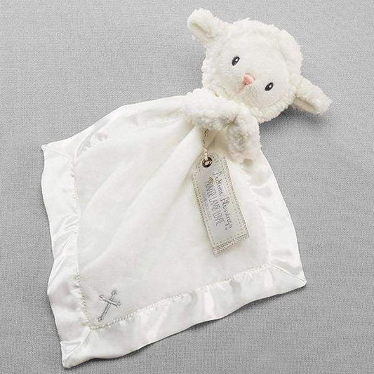 Praying Lamb blanket, christening, cross