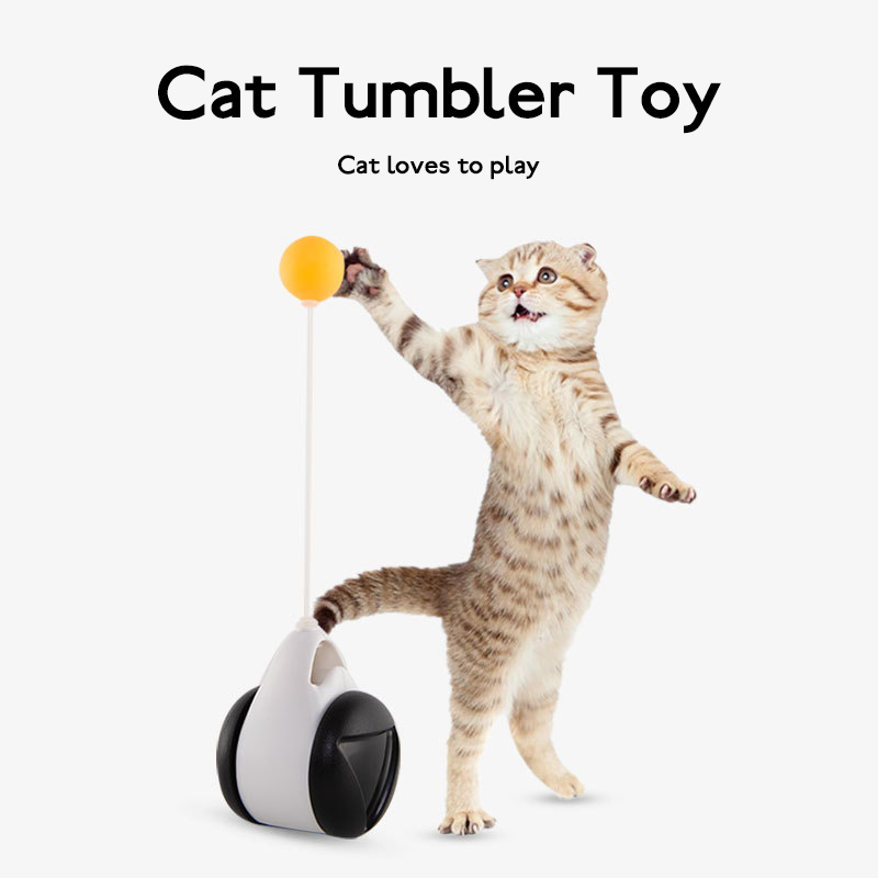 Tumbler Balanced Wheel Swinging Ball Kitty Cat Toy W/Catnip