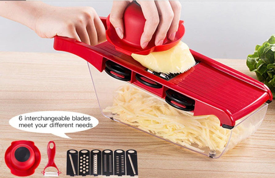 Stainless Steel 6 Blades Vegetable Slicer / Mandoline