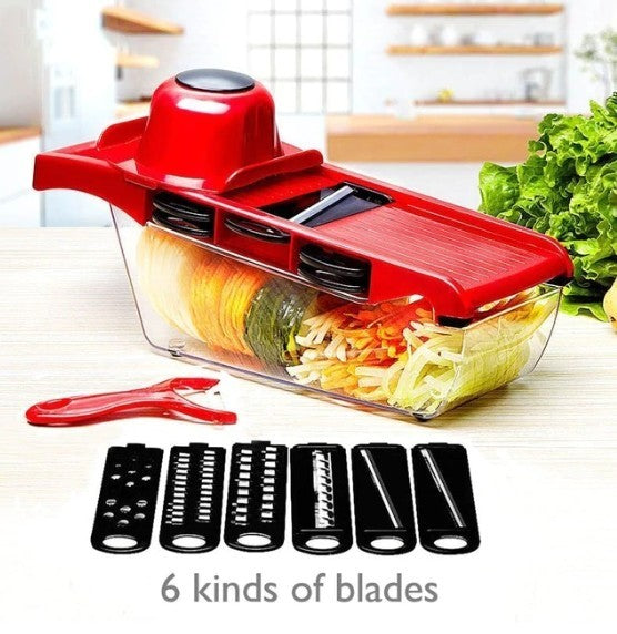 Stainless Steel 6 Blades Vegetable Slicer / Mandoline