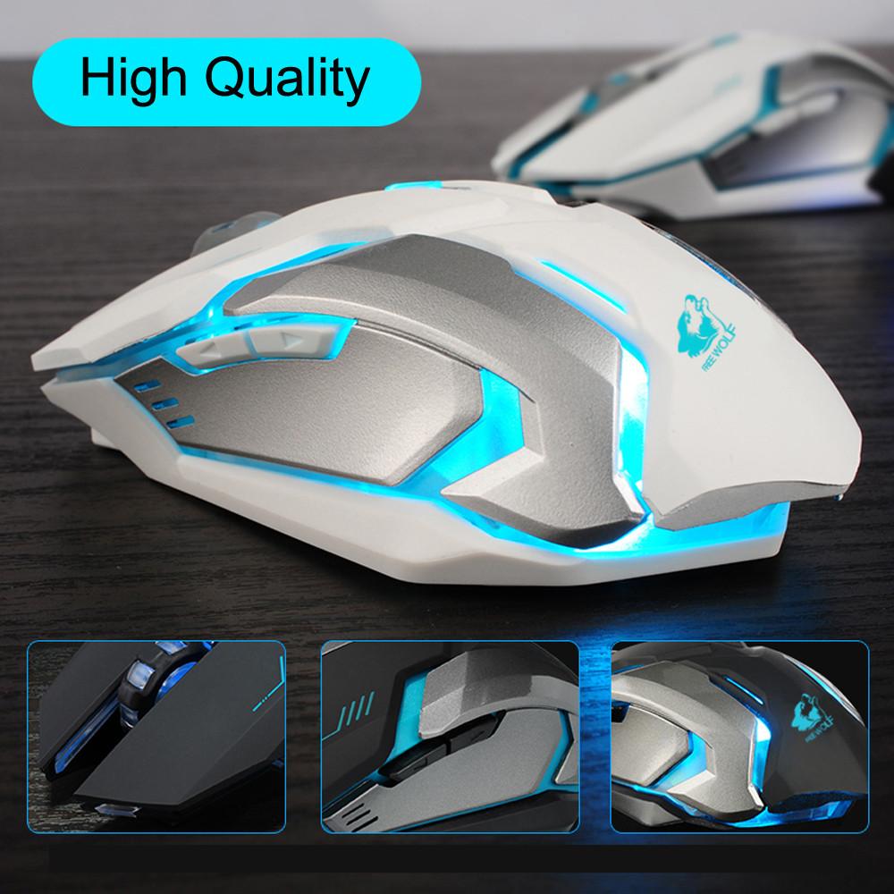 Ninja Dragon Stealth 7 Wireless, Rechargeable, Silent LED Gaming USB Ergonomic Mouse X7