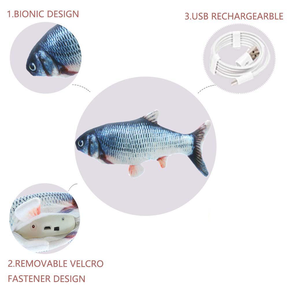 Electronic Fish Cat Toy - USB Rechargeable