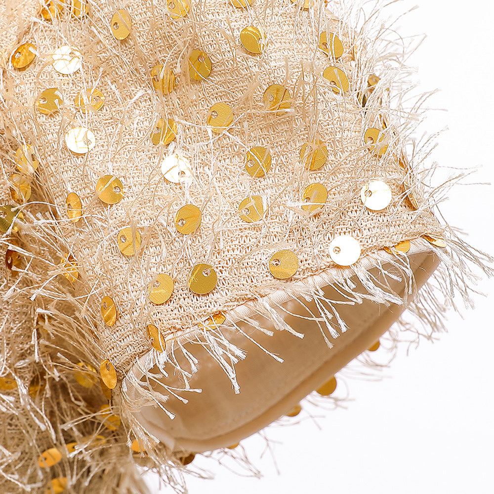 Toddler and Girls Sequins Patched Pattern Floral Tutu Princess Starry Sky