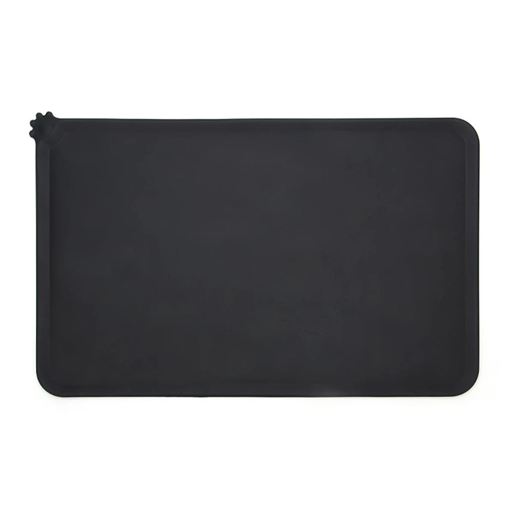 Waterproof  Cat Dog Feeding Mat black