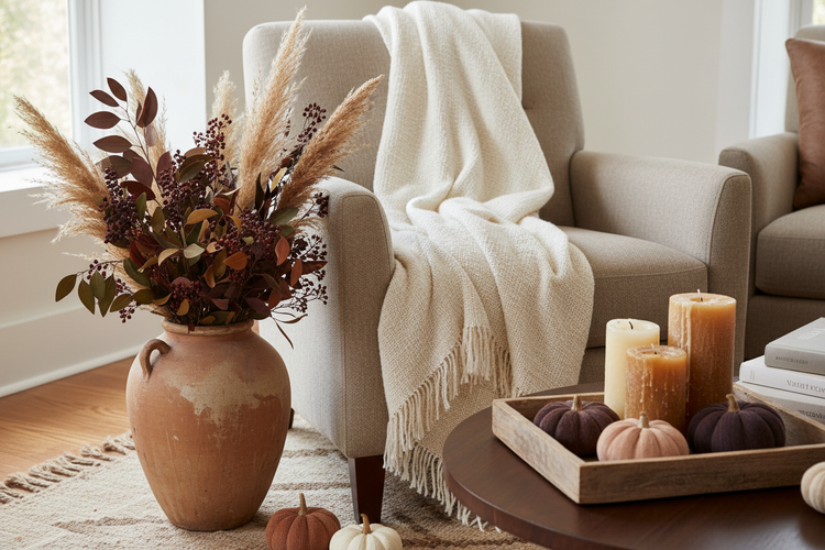 Fall Seasonal Décor Collection Cover Halloween Autumn Give Thanksgiving Thanks