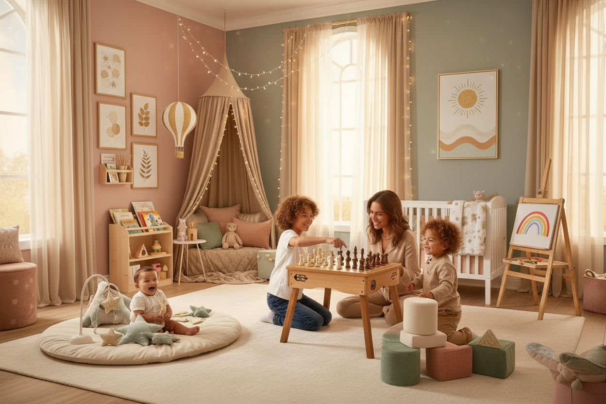 nursery textiles," "educational toys," and "child-safe furniture" 