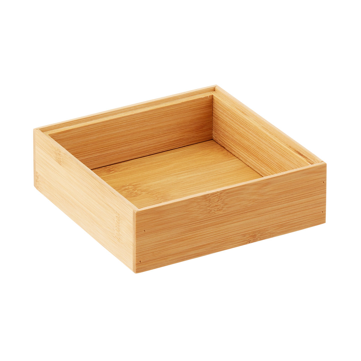 Bamboo Stackable Drawer Organizer system. This sustainable and beautiful solution makes any kitchen drawer look custom-built, with adjustable pieces that fit your exact needs.