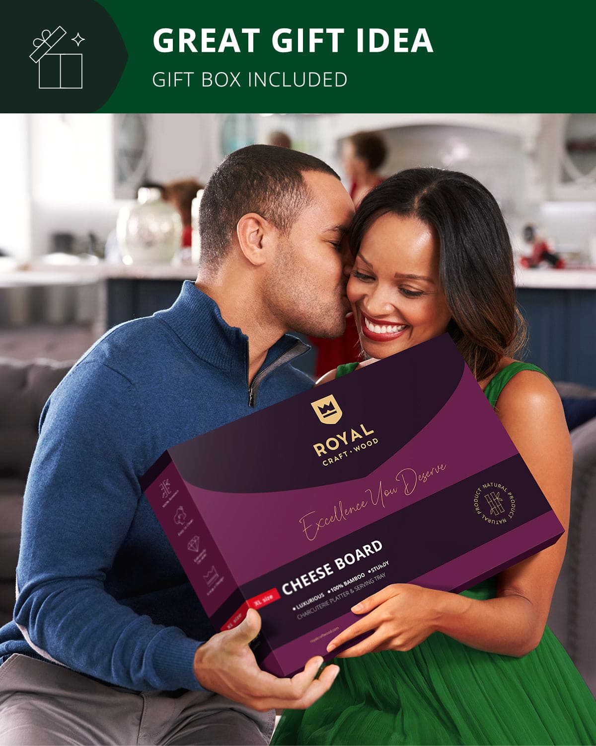 Complete cheese board set with knives, 16.5"x11". Perfect for entertaining with charcuterie, appetizers & wine. Premium bamboo construction. Shop gift ideas.