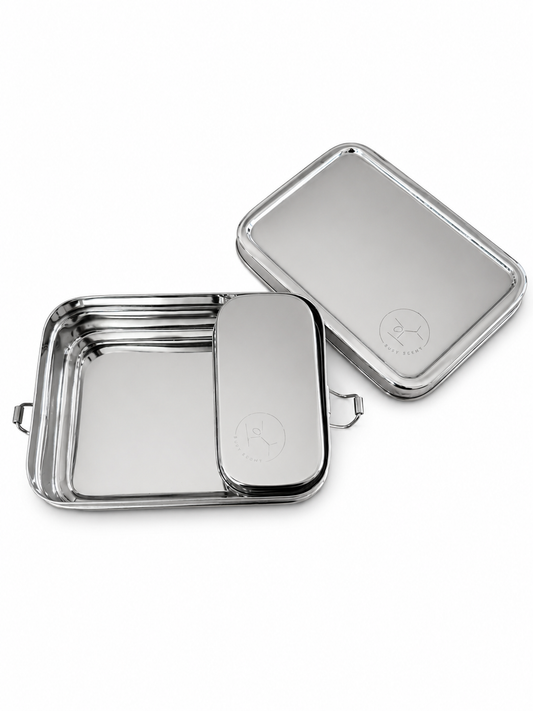 100% Stainless Steel Snack Box with Inner Snack Container