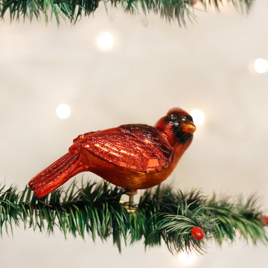 Resting Cardinal Ornament