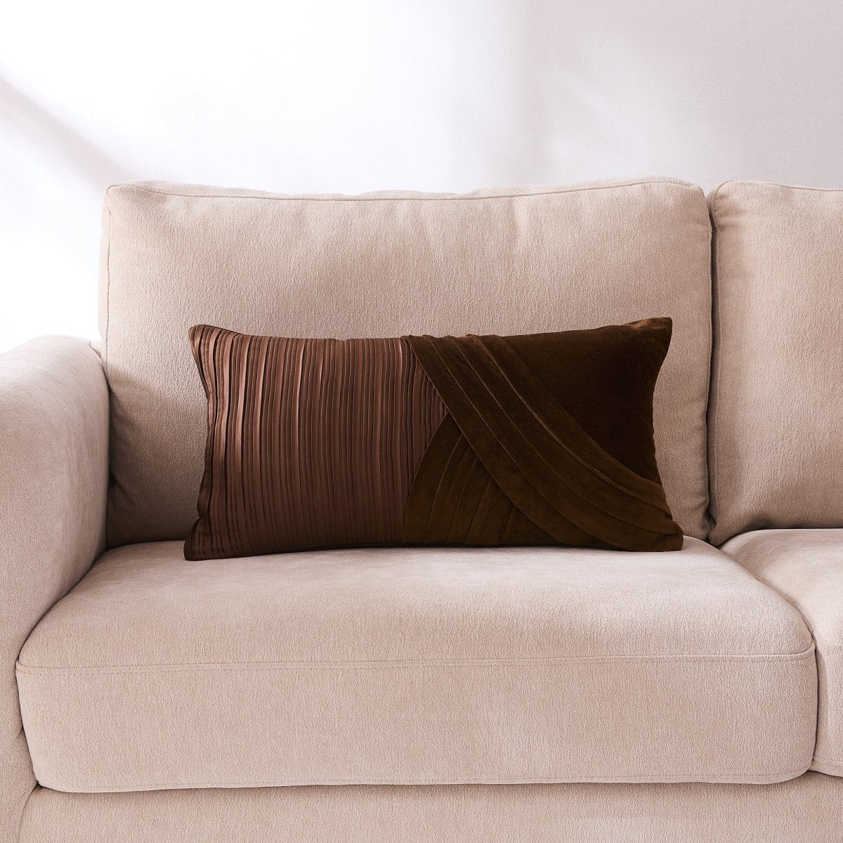 Shitake Velvet Decorative Pillow Cover