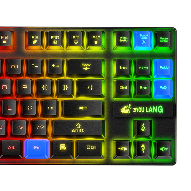 87 Keys RGB Lighting Wireless Mechanical Gaming Keyboard and Mouse Set_13