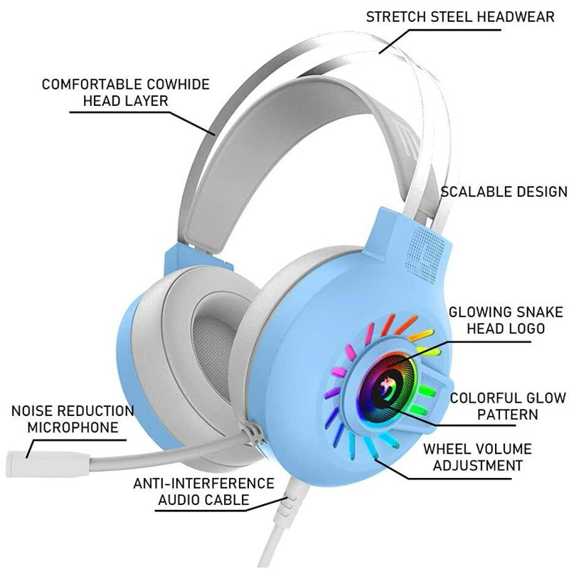 Foldable Wired Gaming Headset with RGB Backlight and Built-in Microphone_16