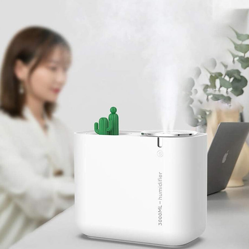 3L Cactus Ultra Sonic Air Humidifier with LED Double Light Mist Sprayer_9