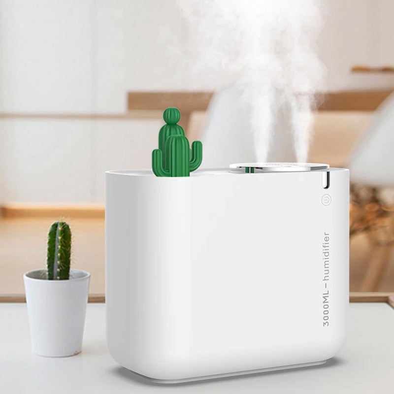 3L Cactus Ultra Sonic Air Humidifier with LED Double Light Mist Sprayer_5