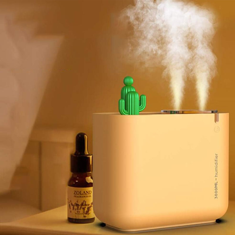 3L Cactus Ultra Sonic Air Humidifier with LED Double Light Mist Sprayer_6