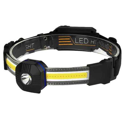 LED COB Portable Headlamp Waterproof Torch Light- USB Charging_0