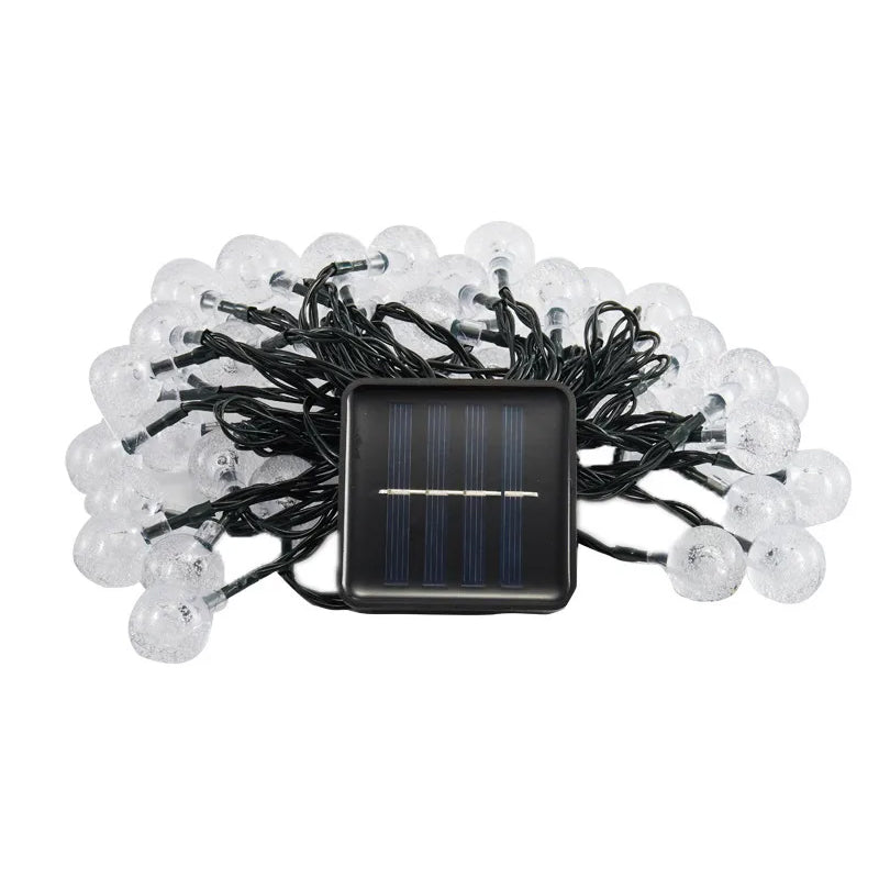 60 LED Outdoor Colorful Globe String Fairy LED Lights- Solar Powered_4