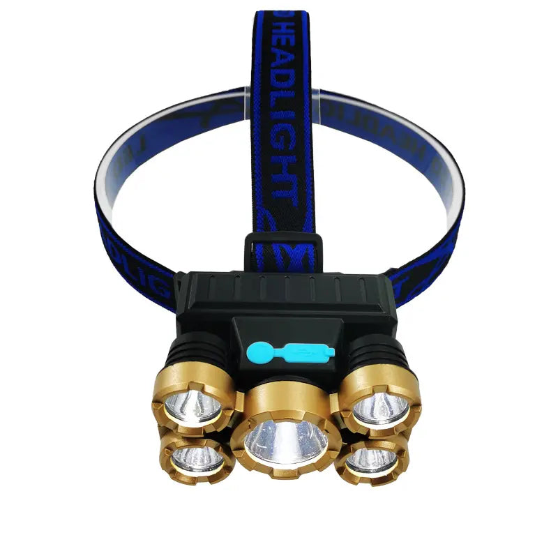 5 LED Headlamp Adjustable Angle with 4 Lighting Modes -USB Rechargeable_10