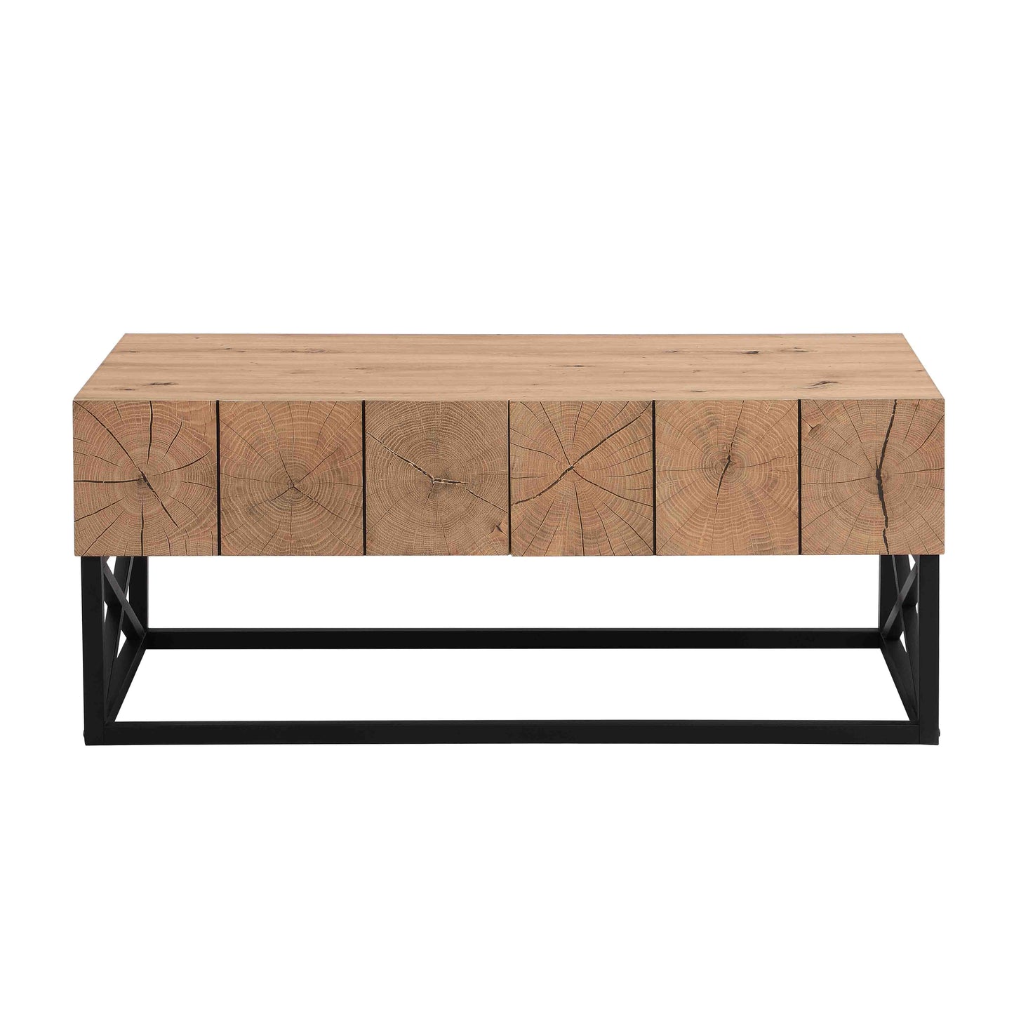 43.31'' Coffee Table with Two Drawers for Living Room_3