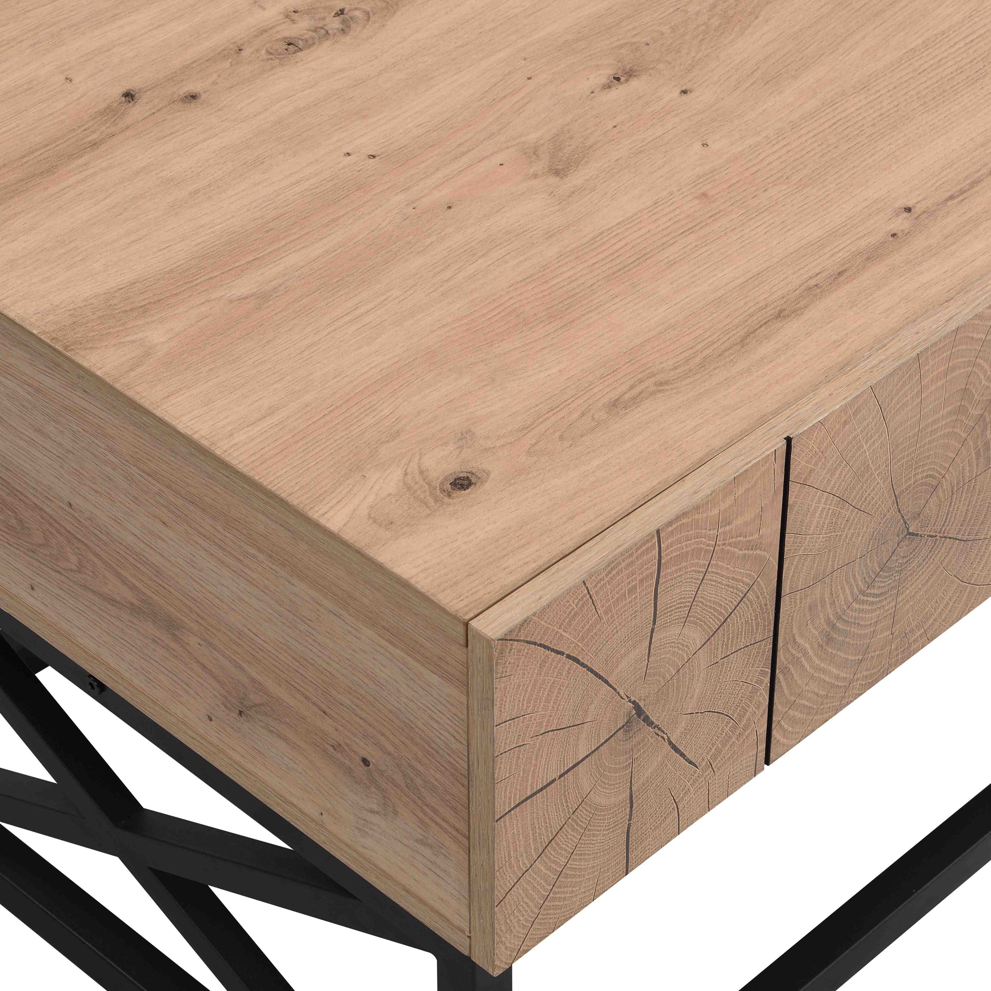 43.31'' Coffee Table with Two Drawers for Living Room_8