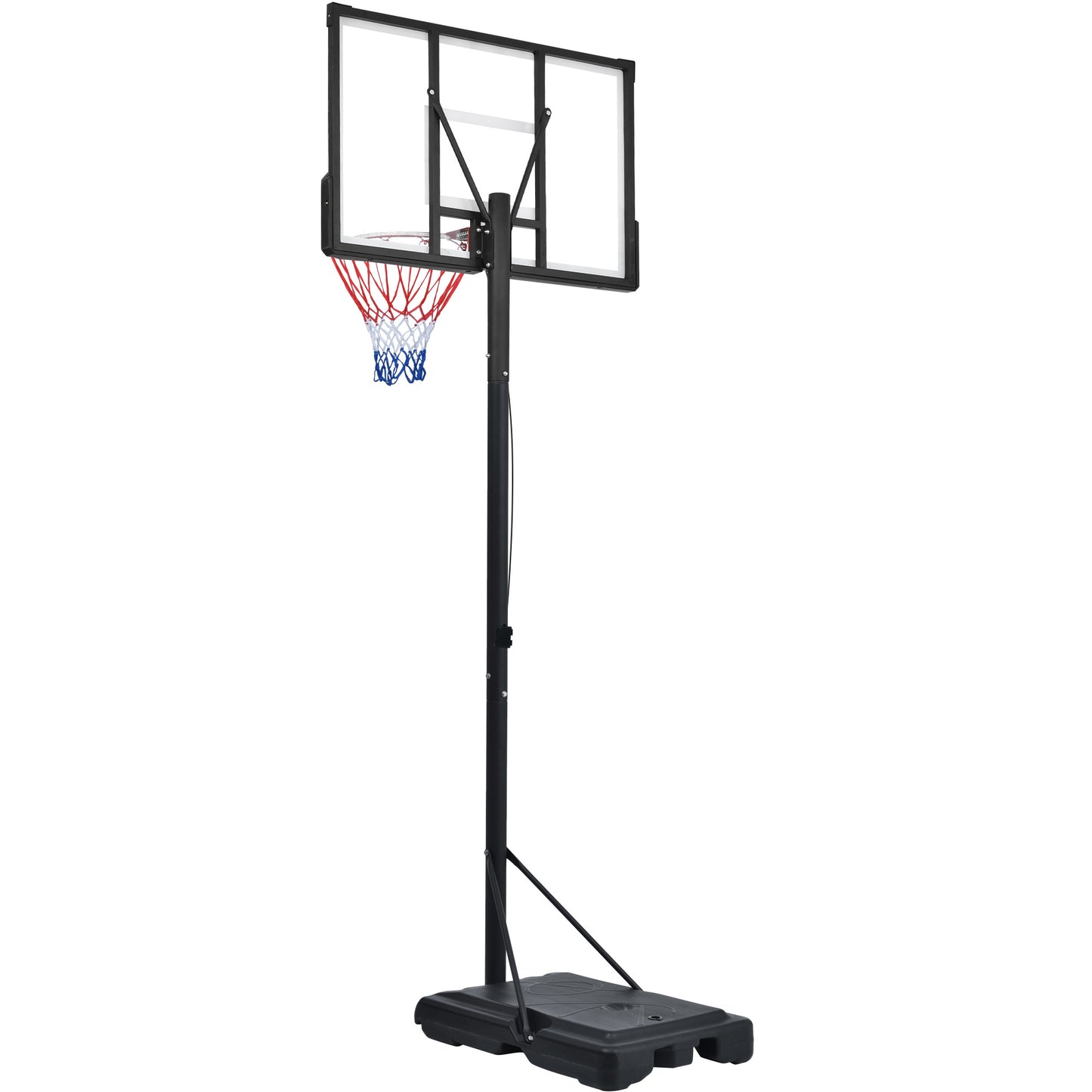 Height Adjustable Waterproof Portable Basketball Hoop System with Colorful Lights_34