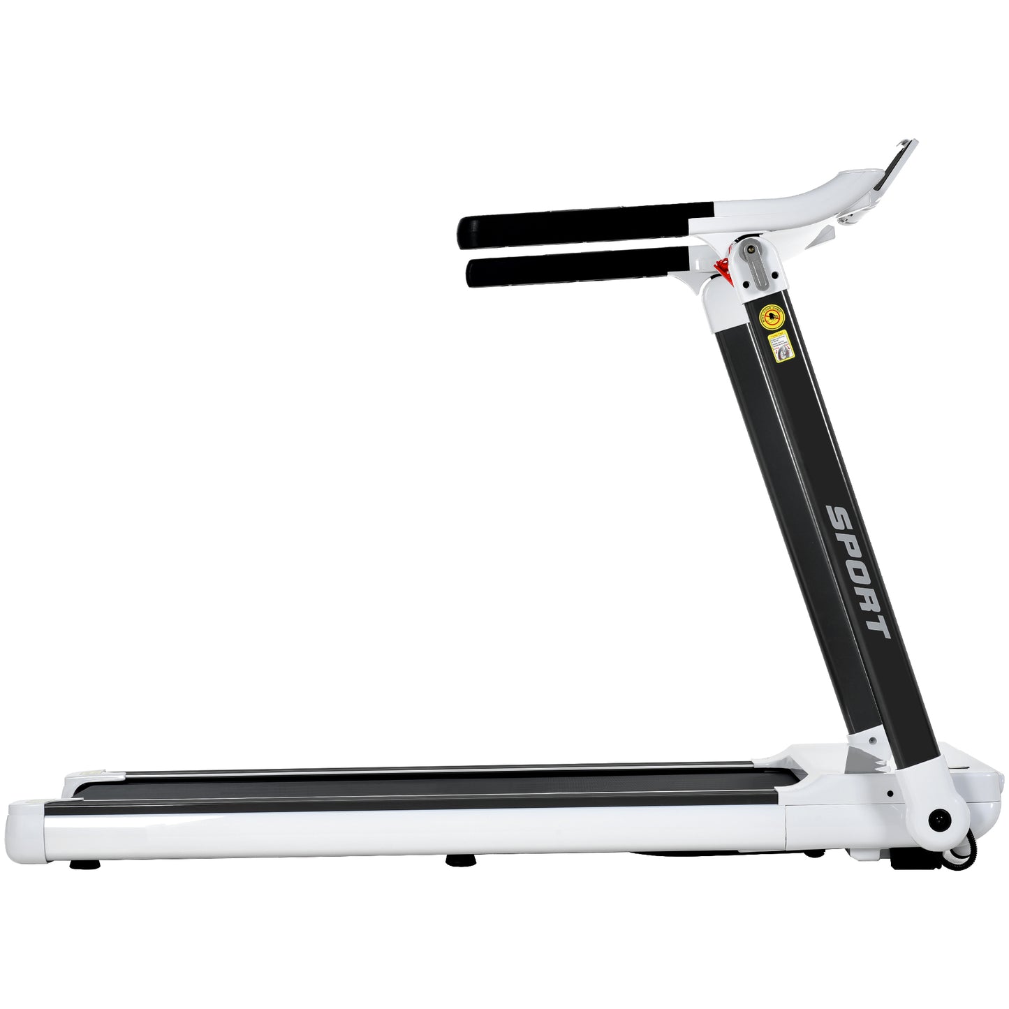 Folding Electric Treadmill and Wireless Audio Player Exercise Machine- White_19