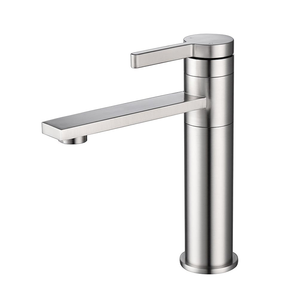 Single Handle Sink Vanity Bathroom Faucet - Brushed Nickel_0