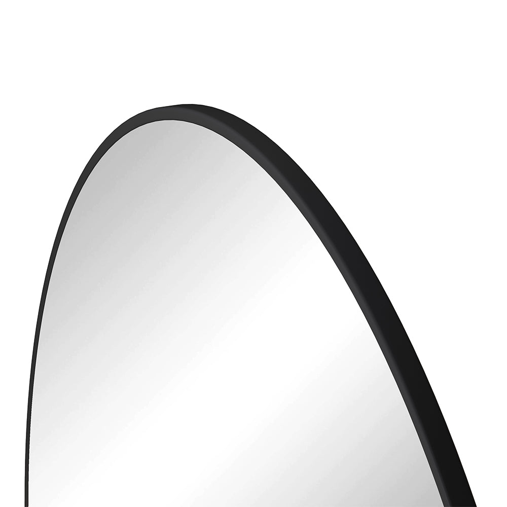 36-Inch Round Metal Framed Wall Mirror - Black_2