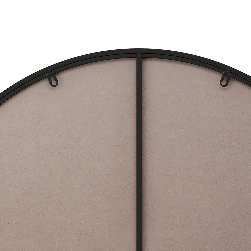 36-Inch Round Metal Framed Wall Mirror - Black_4