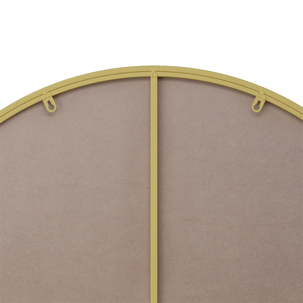 28-Inch Round Metal Framed Wall Mirror - Gold_2