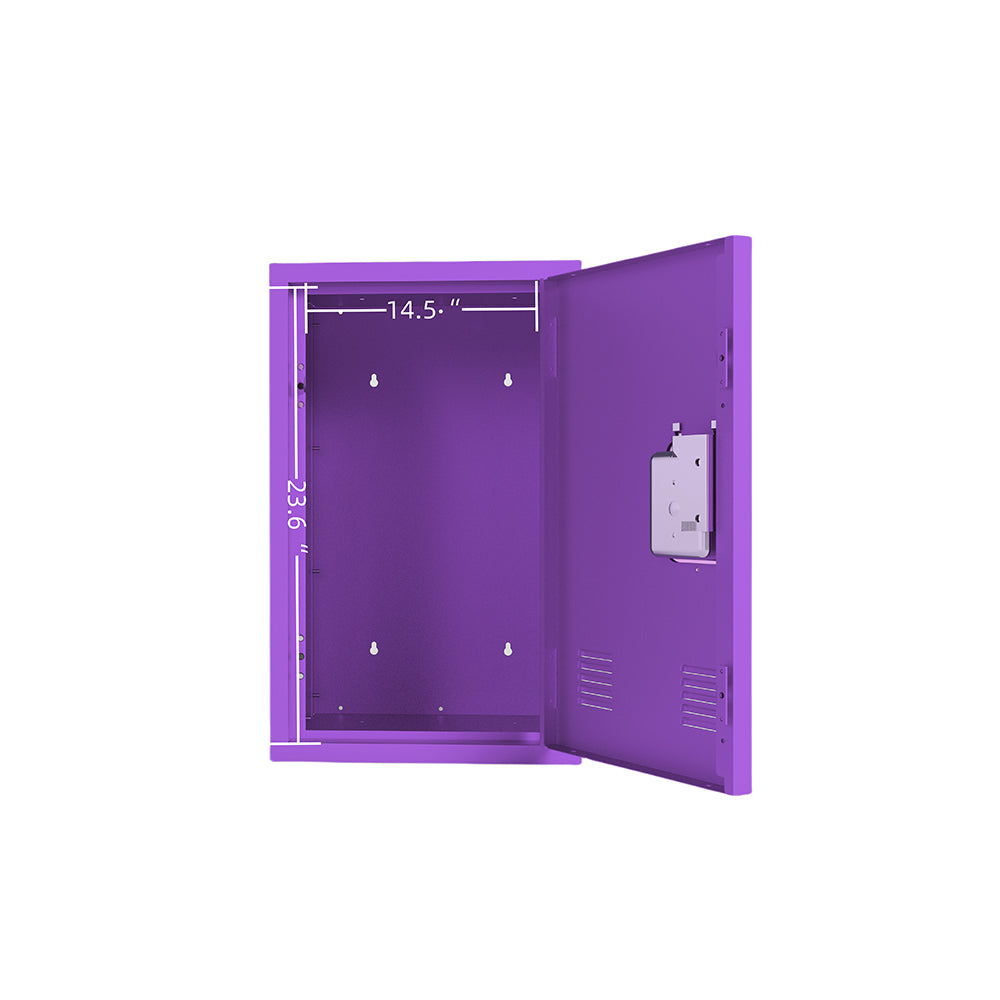 24-Inch Metal Locker Storage Cabinet - Purple_5