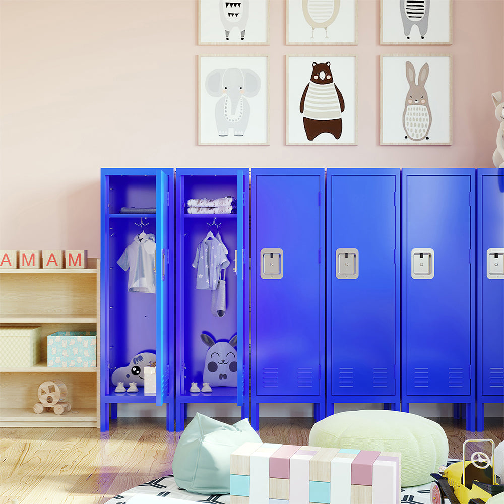 Retro Tall Metal Locker - Blue_1