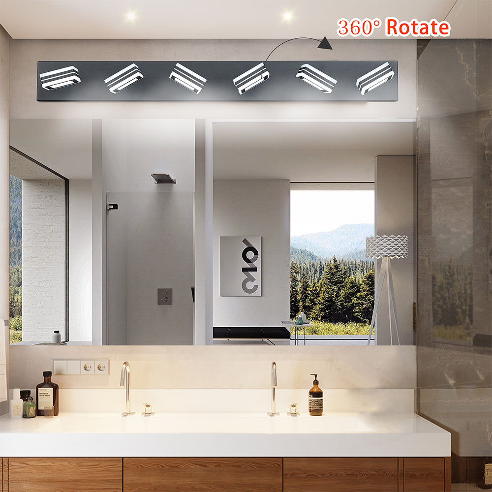 6-Light LED Modern Vanity Mirror Lights in Black_6