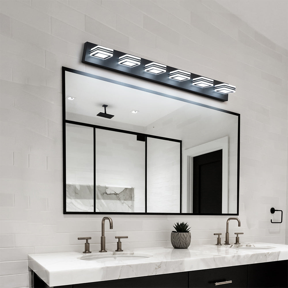 6-Light LED Modern Vanity Mirror Lights in Black_3