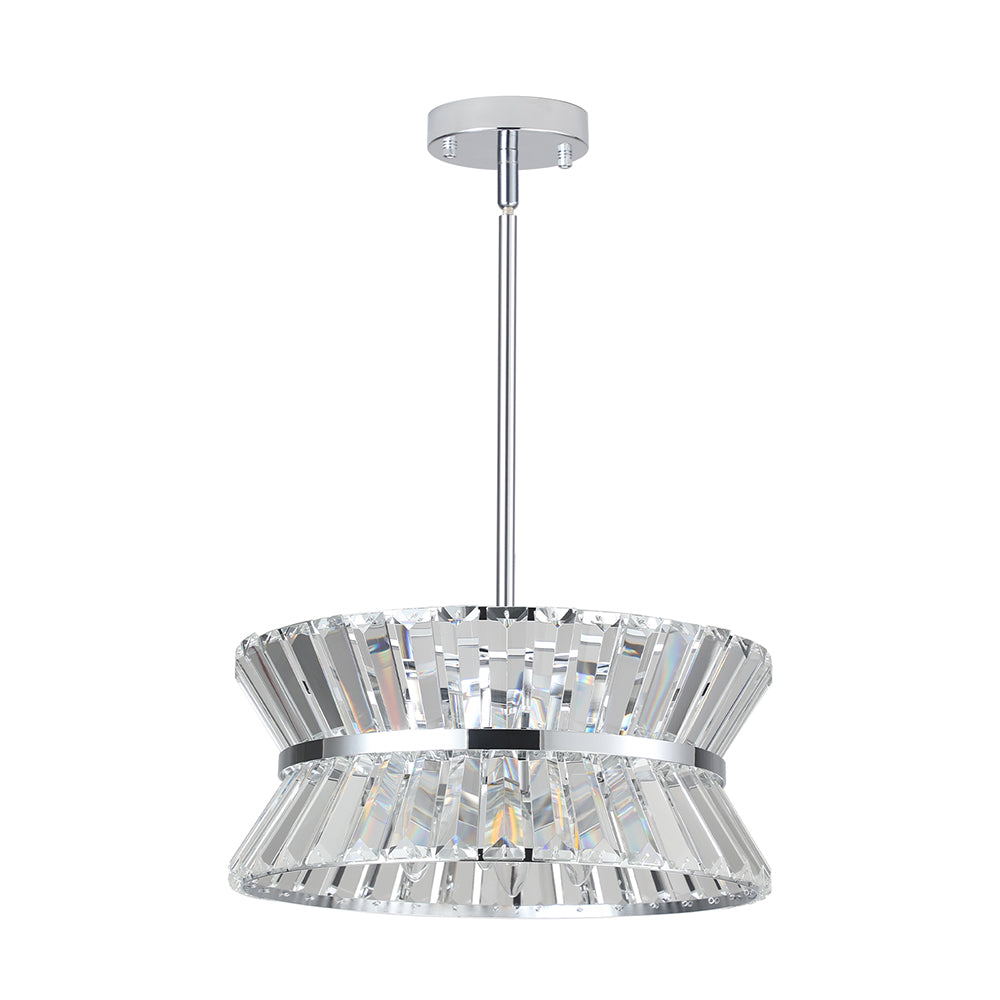 Round Modern Crystal Chandelier - Luxury Living Room Light Fixture_0