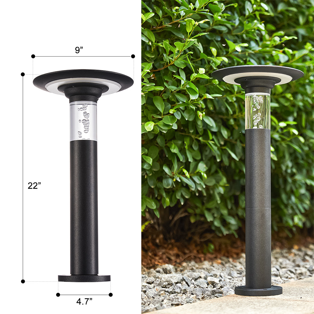 Solar Lawn Light With Dimmable LED - Black_7